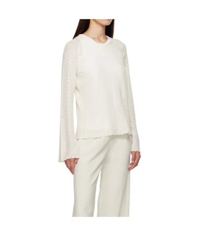 Loulou De Saison Off-white Greta Sweater In White
