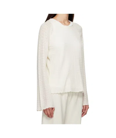 Loulou De Saison Off-white Greta Sweater In White