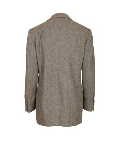 Tagliatore Tailored Double-breasted Wool Jacket In Gray