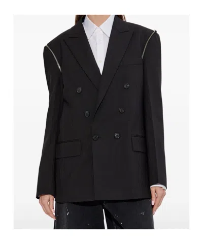 Dsquared2 X Bettter Double-breasted Zip Blazer In Black