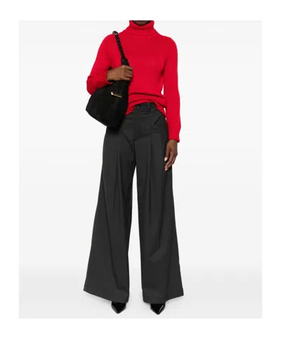 Baserange Turtleneck Knitted Sweater In Red