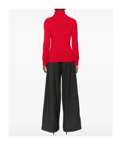 Baserange Turtleneck Knitted Sweater In Red