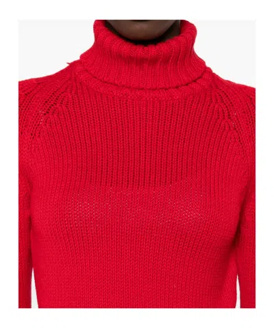 Baserange Turtleneck Knitted Sweater In Red