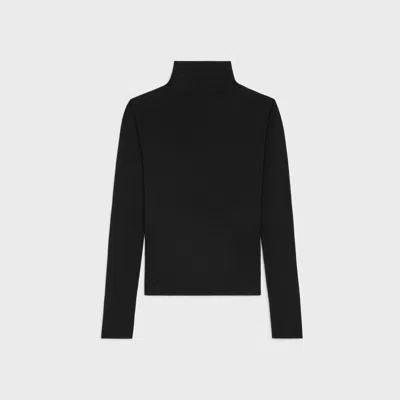 Celine Turtleneck Top In Wool Jersey In Multi
