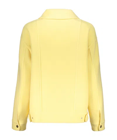 Herno Diagonal Zipper Jacket In Yellow