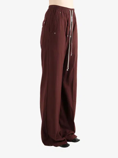 Rick Owens Drkshdw Drawstring Elastic Waist Casual Pants In Brown