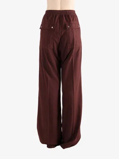 Rick Owens Drkshdw Drawstring Elastic Waist Casual Pants In Brown