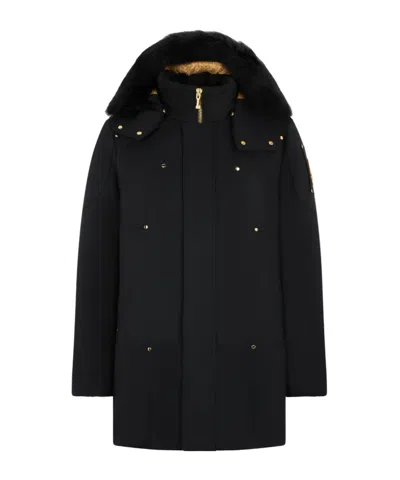 Moose Knuckles Long-sleeved Coat In Blue