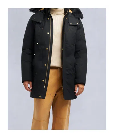 Moose Knuckles Long-sleeved Coat In Blue