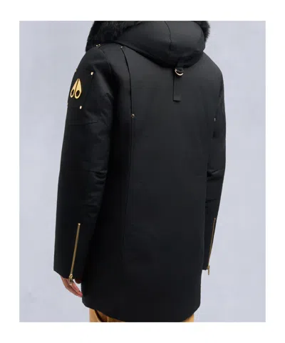 Moose Knuckles Long-sleeved Coat In Blue