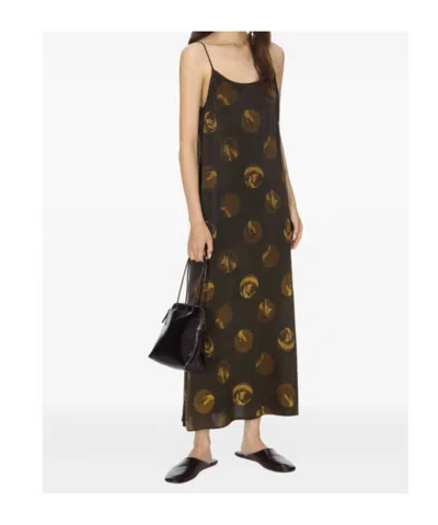 Uma Wang Spaghetti Strap Dress In Black