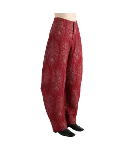 Uma Wang Floral-print Trousers In Red