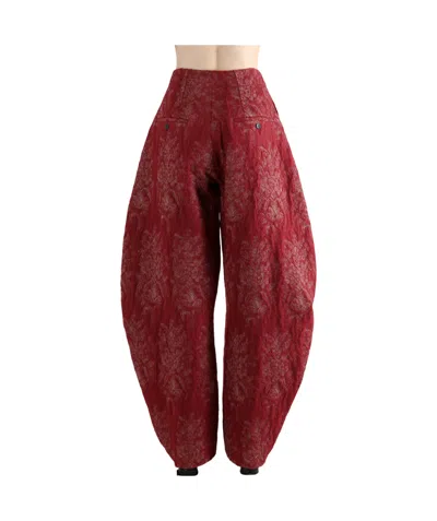 Uma Wang Floral-print Trousers In Red