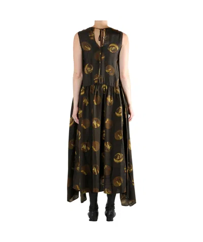 Uma Wang Black Viscose Dress In Brown