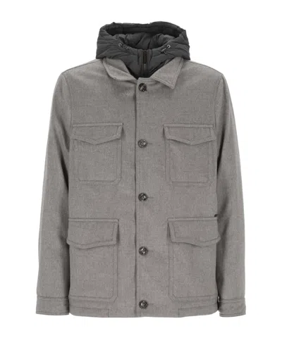 Moorer Wool And Cashmere Blend Jacket In Gray