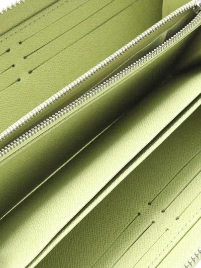 Pre-owned Louis Vuitton 2021-2025 Epi Zippy Wallet Long Wallets In Green