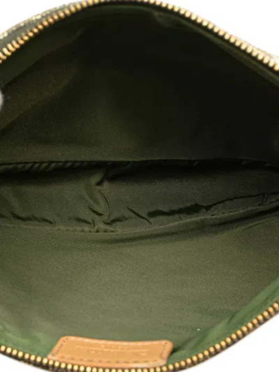 Pre-owned Dior 2001 Mini Issimo Canvas Saddle Pochette Shoulder Bag In Green