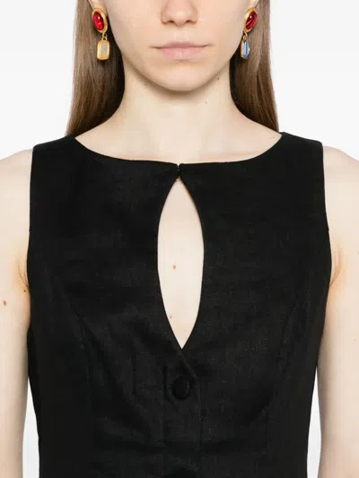 Reformation Pola Dress In Black