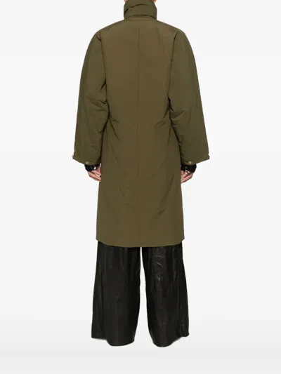 Ma+ Single-breasted Coat In Green