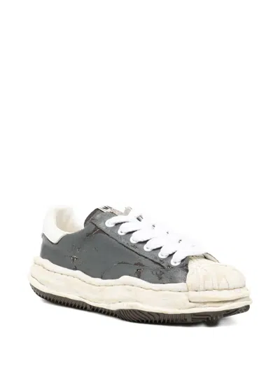Miharayasuhiro Blakey Torn-film Low-top Sneakers In Gray
