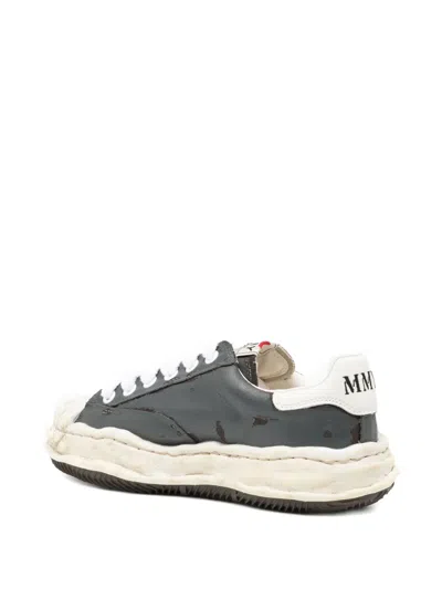 Miharayasuhiro Blakey Torn-film Low-top Sneakers In Gray