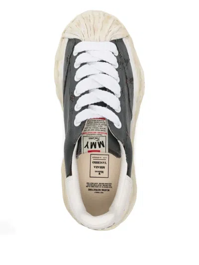 Miharayasuhiro Blakey Torn-film Low-top Sneakers In Gray