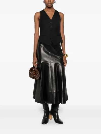 Tagliatore Giselle Vest In Black Wool In Black