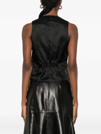 Tagliatore Giselle Vest In Black Wool In Black