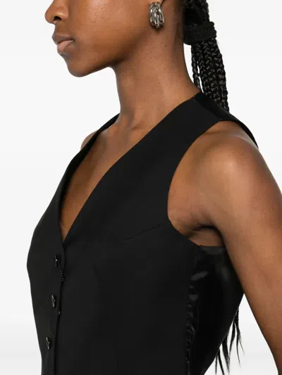 Tagliatore Giselle Vest In Black Wool In Black