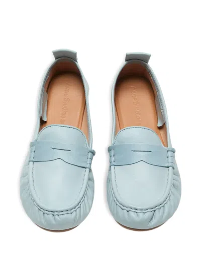 Acne Studios Ruched Loafers In Blue