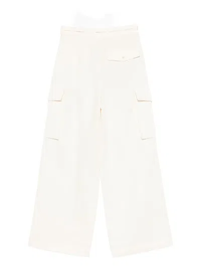 Rohe Drawstring-waist Cargo Trousers In White