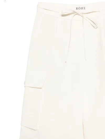 Rohe Drawstring-waist Cargo Trousers In White