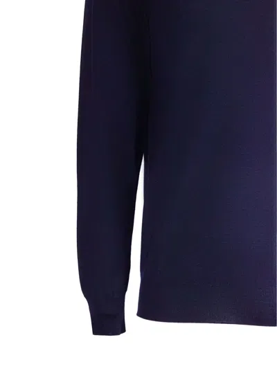 Fedeli High-neck Virgin-wool Sweater In Blue