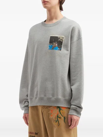 Khoki Image-patch Sweatshirt In Gray