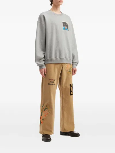 Khoki Image-patch Sweatshirt In Gray