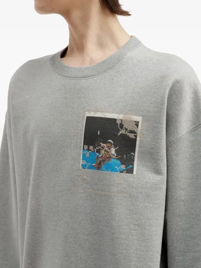 Khoki Image-patch Sweatshirt In Gray