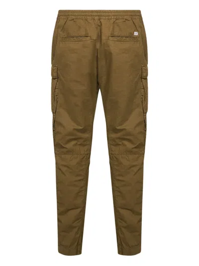 C.p. Company Elasticate Drawstring Cargo Pants In Brown