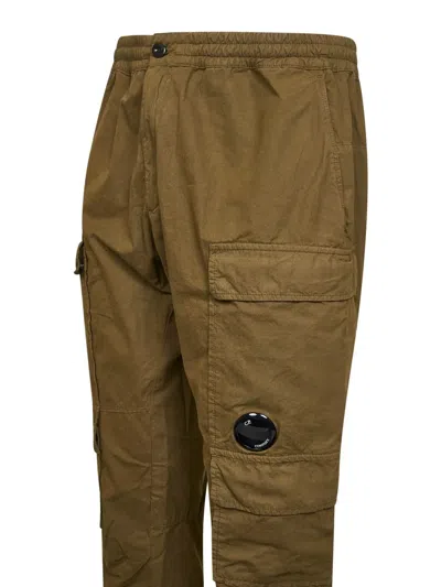 C.p. Company Elasticate Drawstring Cargo Pants In Brown