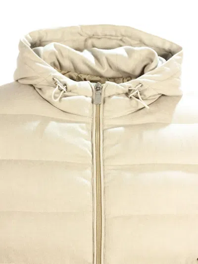 Eleventy Welt-pockets Padded Jacket In Neutral