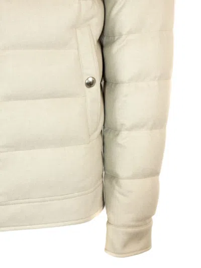 Eleventy Welt-pockets Padded Jacket In Neutral
