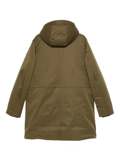 Save The Duck Lightweight Green Parka With Concealed Placket In Green