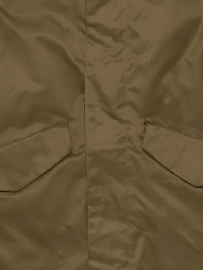 Save The Duck Lightweight Green Parka With Concealed Placket In Green