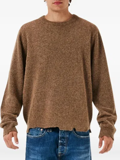 Cycle Frayed Sweater In Brown