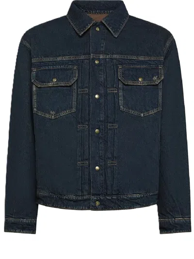 Cycle Pocket Button Jacket In Blue