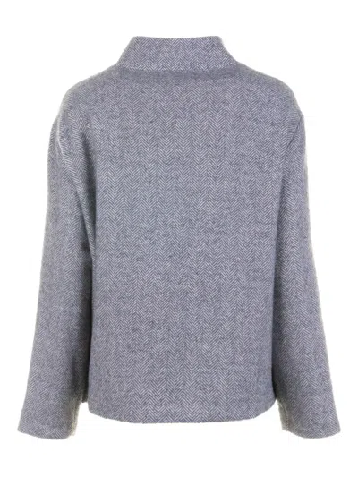 Vicario Cinque Herringbone-pattern Jacket In Gray