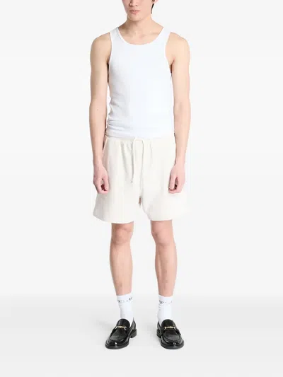 Tommy Hilfiger Drawstring Graphic Sweatshorts In Neutral