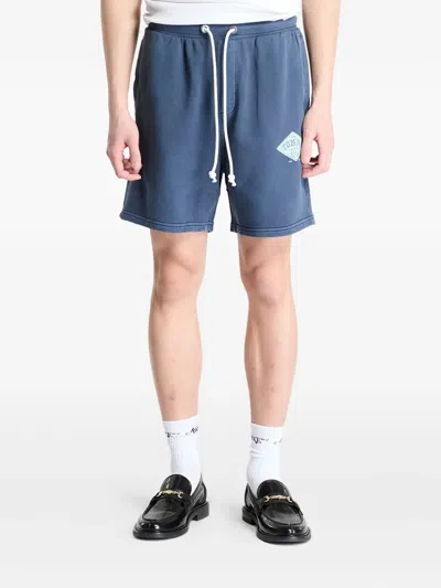 Tommy Hilfiger Drawstring Graphic Shorts In Blue
