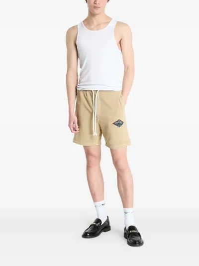 Tommy Hilfiger Drawstring Graphic Shorts In Neutral