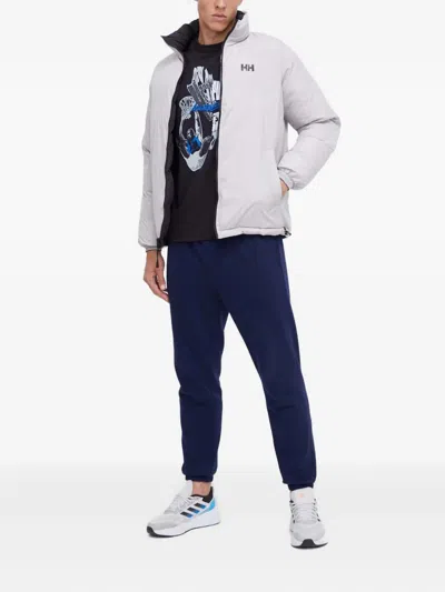 Helly Hansen Logo Puffer Jacket In Gray