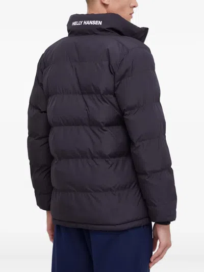 Helly Hansen Logo Puffer Jacket In Gray